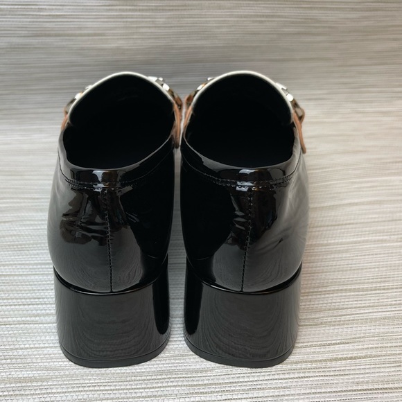 Jeffrey Campbell Student-2 Platform Loafers in Black Nude White Patent Size 7 - Picture 8 of 13